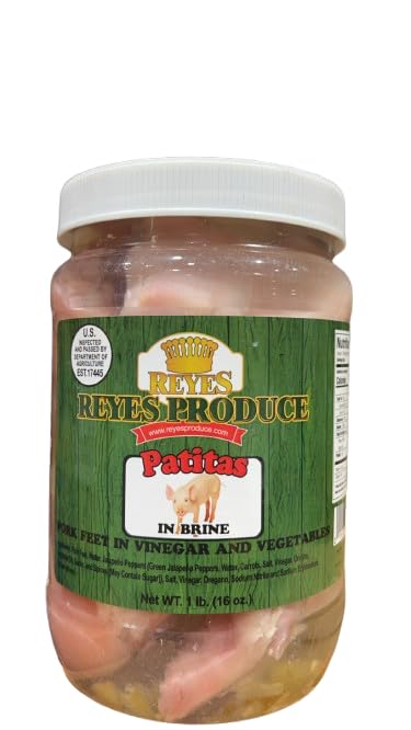 Generic Patitas In Brine, Pork Feet In Vinegar and Vegetables, 1 Lbs. (16oz).