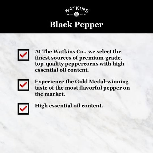 4 oz Watkins Gourmet Organic Spice Tin, Ground Black Pepper