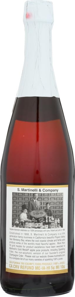 100% 25.4 Oz (2Pack) Martinelli's Gold Medal Sparkling Juice, Apple Cranberry, Fl