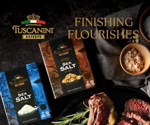 Tuscanini Italian Sea Salt Flakes, 4.4oz - Flaky Sea Salt for Baking & Cooking, Kosher Gourmet Salt