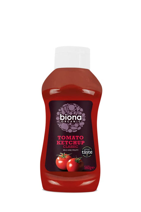 Biona Organic Tomato Ketchup - Squeezy Bottle 560g