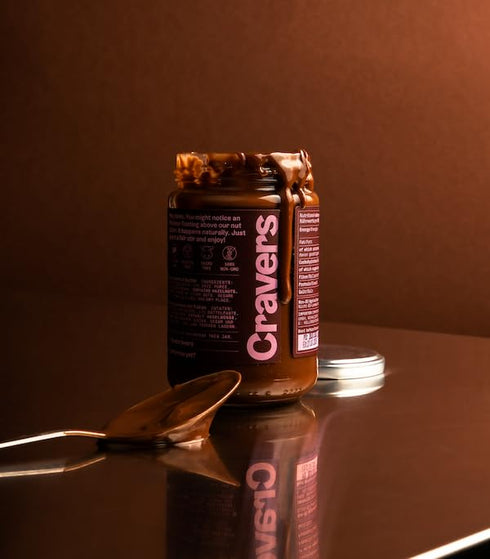 Cravers Cacao Hazelnut Spread No Refined Sugar - Vegan, Paleo & Gluten Free - No Palm Oil & No Artificial Sweeteners
