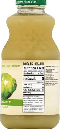 32 SANTA CRUZ ORGANIC Organic Pure Lime Juice, FZ