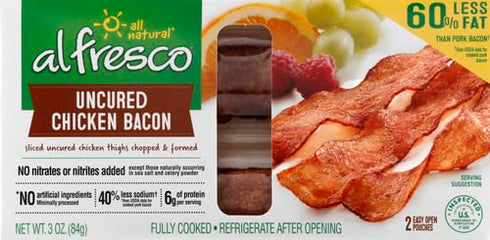 Al Fresco 3 oz Fully Cooked Uncured Chicken Bacon
