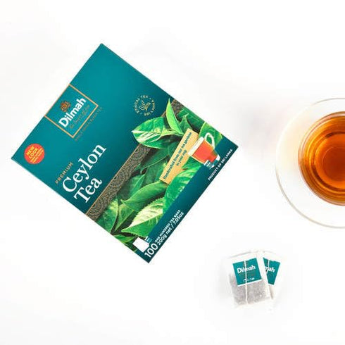 100 Pack)-Strong, packed Dilmah Premium Ceylon Black Tea - Tea Bags (Single Robust, and Aromatic for everyday