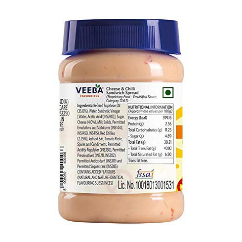 Veeba 300 275 Pack 2 Chipotle Southwest Dressing g & Cheese & Chilli Sandwich Spread g