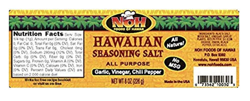 NOH Foods of Hawaii Hawaiian Seasoning Salt (All-Purpose (Garlic, Vinegar, Chili Pepper), 8 Ounce)