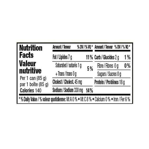 Clover Leaf 85g/3 oz., Flaked Light Tuna, Dill and Lemon (Imported from Canada)