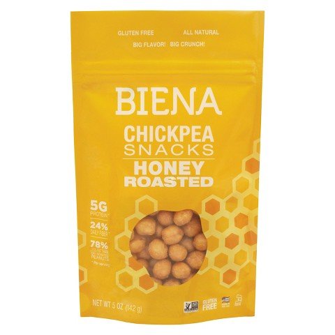 Biena All Natural Honey Roasted Chickpea Snacks 5oz (Pack of 2)