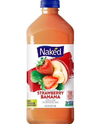 evsemo (64 oz, 2 Naked Strawberry Banana Fruit Smoothie, pk)