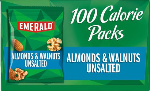 7 (1-Pack), 100-Calorie Packs Emerald Nuts Unsalted Almonds and Walnuts Ct Individual of Nut Blend, Kosher Certified