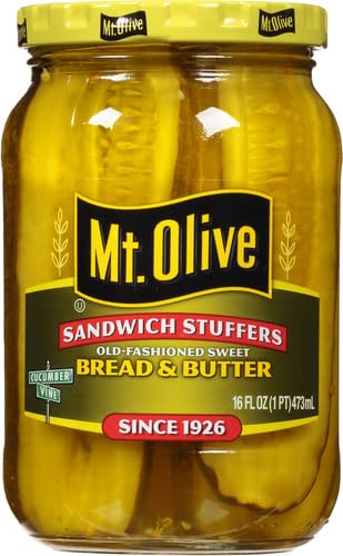 MT. OLIVE Sandwich Stuffers, Bread & Butter, 16 oz Jar