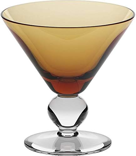 CRISTALICA Ice Cream Bowl Dessert Bowl Sundae Glass Cocktail Amber 11 Cm Gelato