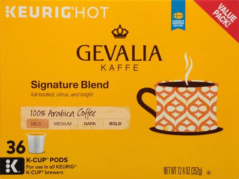 (36 Gevalia Signature Blend Mild Roast K-Cup Coffee Pods Pods)