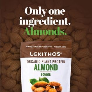 B2 B3, 8oz, 8 Organic Almond Protein Powder - Single Ingredient - High in Vitamin + Magnesium, Potassium, Calcium!