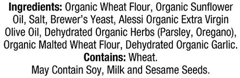 5 (Pack 8) Alessi Organic Italian Garlic & Herb Flavor Bruschette, Non GMO, USDA Organic, Ounce