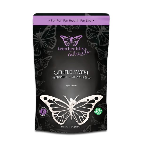 Trim Healthy Naturals Xylitol-Free Gentle Sweet, Erythritol and Stevia Blend, Sugar-Free, 16