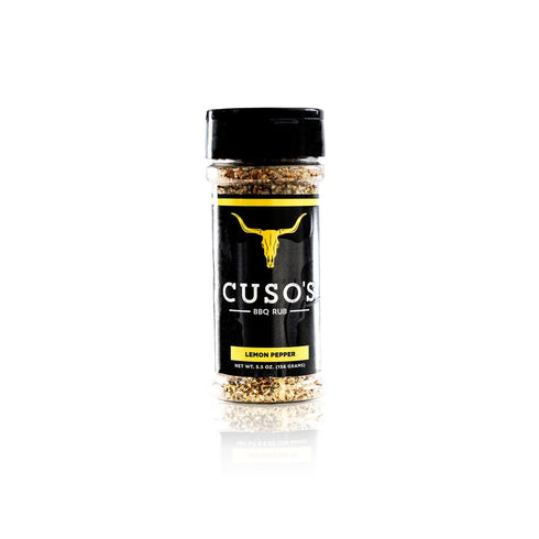 Cuso Cuts Lemon Pepper BBQ Seasoning Rub, All Natural Ingredients, Spices & Rubs for Grill, BBQ & Marinade, 1 Count
