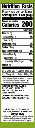 1.6 oz 6 (Pack 5) Larabar Apple Pie, Gluten Free Vegan Fruit & Nut Bars, bars, ct