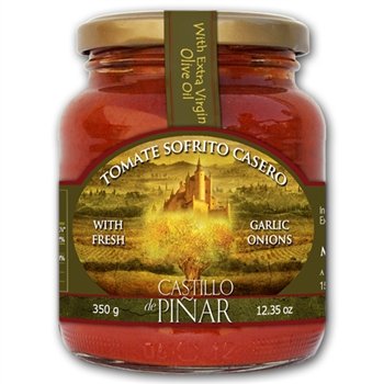 12.35 Castillo de Pinar First Cold Pressed Tomato Garlic Onion Extra Virgin Olive Oil Sauce, Ounce