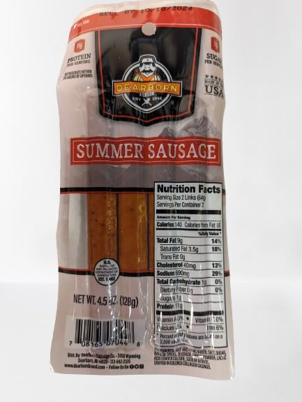 Generic Summer 4.5 oz Pack 3 Dearborn Brand Sausage - Bursting with Flavor, Perfect for Sharing!