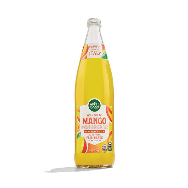 WHOLE FOODS MARKET Organic Mango Flavored Italian Soda, 25.4 FZ