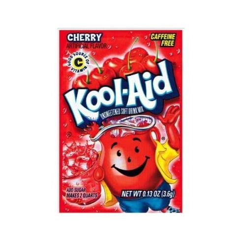 Kool-Aid Soft Drink Mix - Cherry Unsweetened, Caffeine Free, 0.13 oz/envelope (Pack