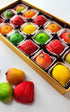 8 oz Bergen Marzipan Assorted Fruit Candy Box Gourmet Almond Paste Fruit Shapes Rich Almond Flavor, Handcrafted