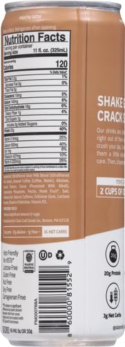 11 Oz (Pack 5) Slate Milk - High Protein Iced Coffee - Mocha Latte, Fl