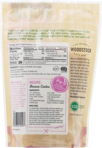 16-Ounce (Pack 6) Woodstock Sugar, Organic, Turbinado