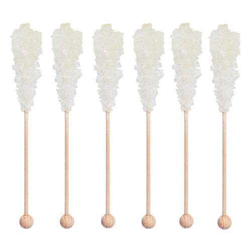 Civilized Coffee Premium Sugar Sticks Rock Candy Swizzle Stirrers for Coffee, Tea