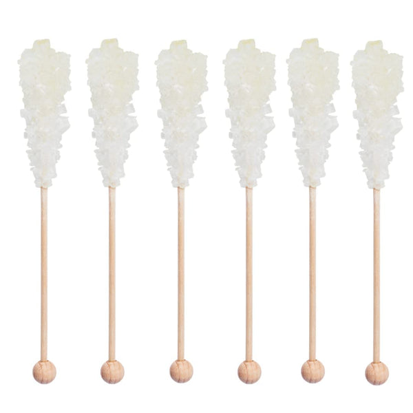 Civilized Coffee Premium Sugar Sticks Rock Candy Swizzle Stirrers for Coffee, Tea