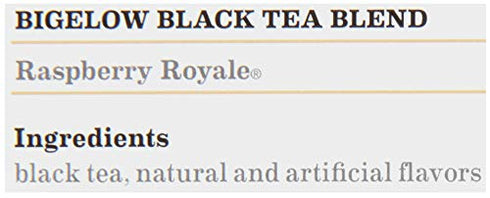 28-Count (Pack 6) Bigelow Raspberry Royale Tea Bags Boxes of Black Tea Bags All Natural Gluten Free Rich