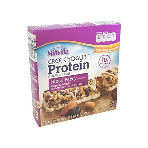 FCV Millville Greek Yogurt Naturally Flavored Mixed Berry with Almonds, Cranberries, Blueberries, Peanuts