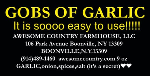Generic COUNTRY AWESOME FARMHOUSE LLC Gobs of Garlic TUB of Seasoning Mix, All-Natural Garlic Blend, Made in NY