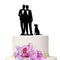 YAMI COCU Gay Wedding Cake Topper, Mr & Mr Acrylic Silhouette Cake Topper for Wedding Anniversary Party