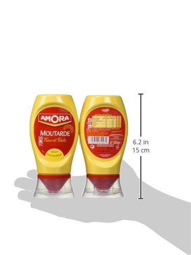 Amora 2 265 9.35 (Pack 2) Strong Dijon Mustard from France - plastic bottles - grams each, Ounce