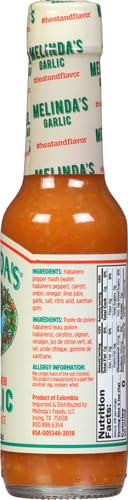 5 Oz Melindas Garlic Habanero Hot Sauce