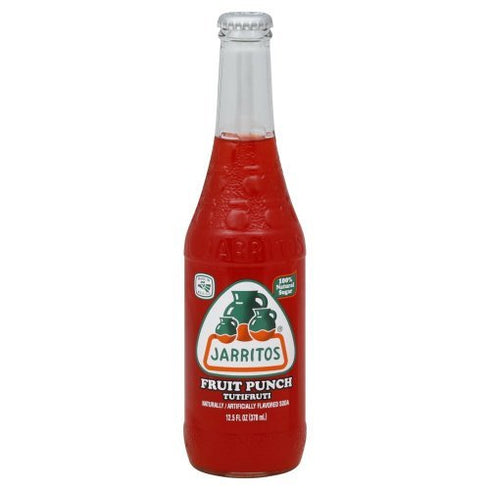 Jarritos Mexican Soda, 12.5 Oz Glass Bottle (Pack of 4) (Fruit Punch