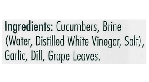 Generic 52 Oz, 5 Pickles Classic Dill Pickle Spears, Fl calories per serving. Gluten free. A fat free food, CUCUMBERS