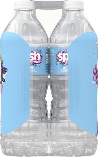 6-Pack, 16.9 Oz SPLASH REFRESHER Flavored Water Bottles, Acai Grape Flavor - Fl - Refreshing Flavored Bottled Water