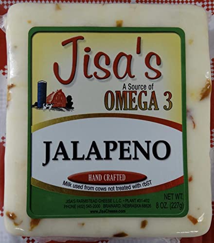 Generic 3 8 oz Nebraska Farmstead Cheese Block Piece Sampler | Gouda, Smoked Bacon, Jalapeno | Each | Made in Small