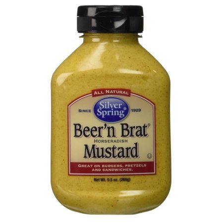 Silver Spring Beer'n Brat Mustard, 9.5 OZ (Pack of 10)