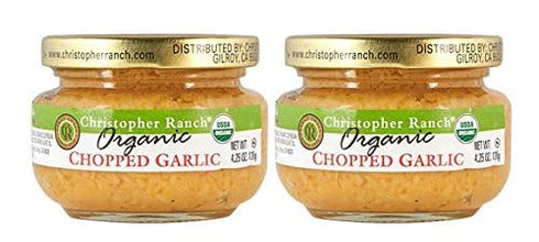 Christopher Ranch Chopped Organic Garlic, USDA Heirloom, Ready-to-Use for Cooking & Seasoning,