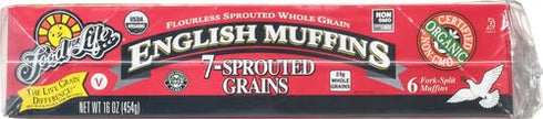 Food for Life 7 16 OZ Organic Grain English Muffins