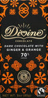 3 Oz Divine Chocolate Chocolate bar Dark Ginger Orange