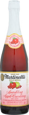 Martinelli's Gold Medal Sparkling 100% Juice, Apple Cranberry, 25.4 Fl Oz (2Pack)