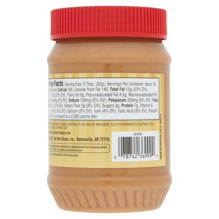 Great Value 18 oz Creamy Peanut Butter