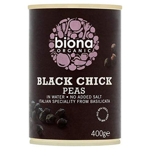 Biona Organic Black Chick Peas - 400g (0.88 lbs)