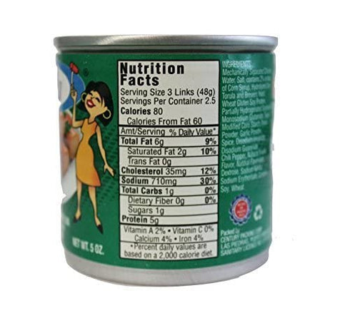 Carmela 5 oz (Pack 16) Chicken Sausage and Bouillon, Natural Smoke Flavor